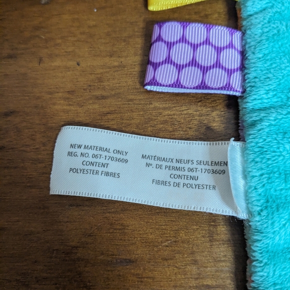 Bright Starts Taggies Checkered Pattern Square Security Blanket Plush Lovey 12" - Picture 5 of 7